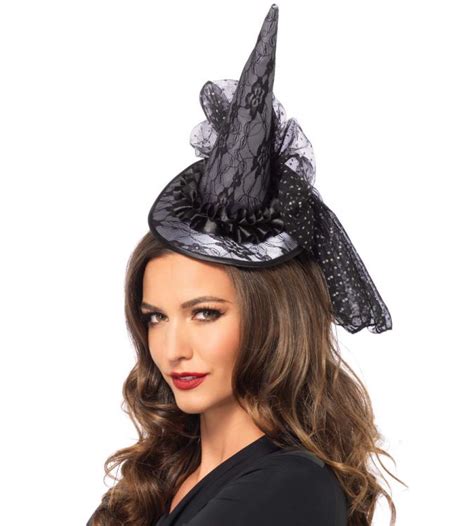 Dark lace witch hat